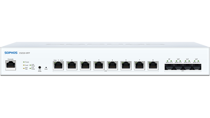 CS210-8FP Sophos Switch - 8 Ports (8x2.5G) mit Full PoE - EU-Netzkabel