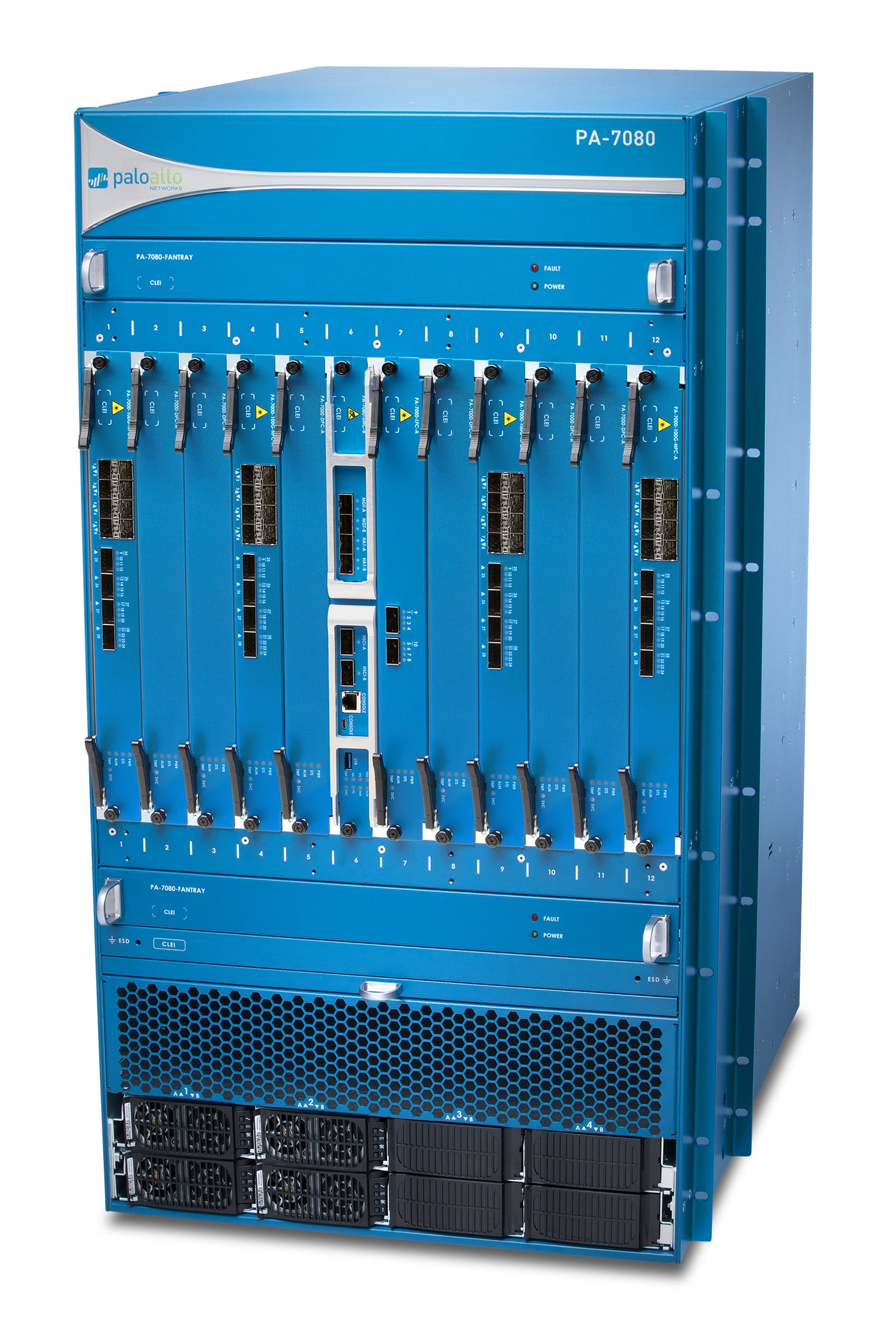 Palo Alto Networks PA-7080 Base Chassis Bundle 19HE incl. System Cards, 4x AC