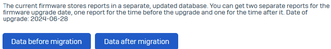 Reports database option.