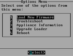 Select option 1: Load New Firmware.