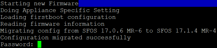 Enter the password on the command-line console.