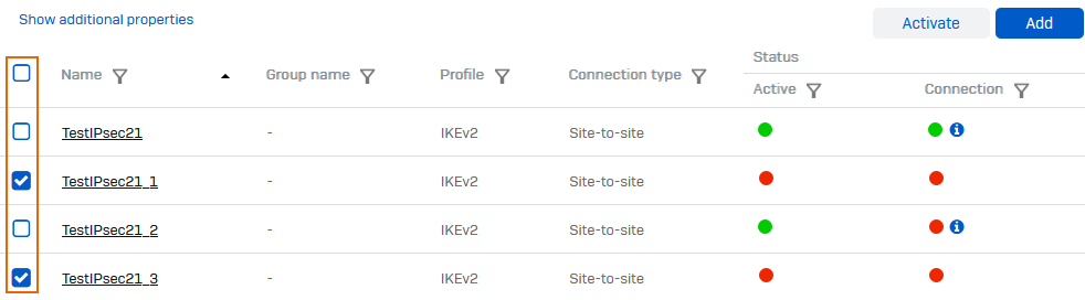 Activate connections.