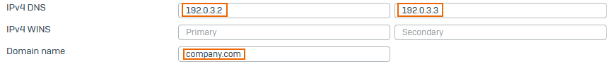 DNS settings.