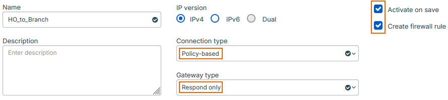 General settings.